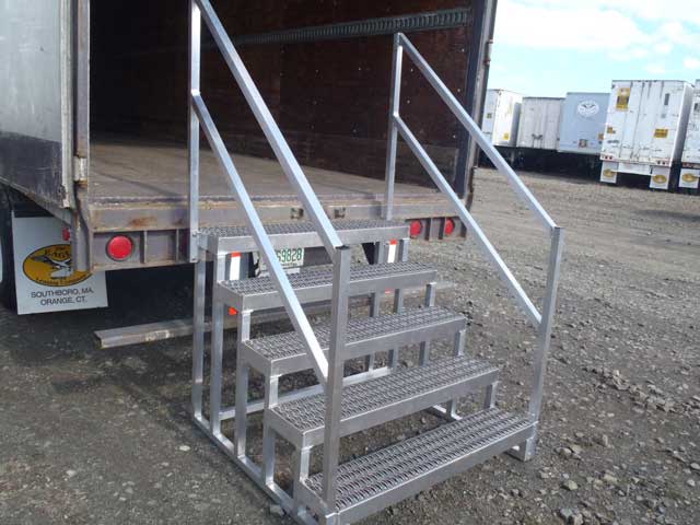 Storage_Trailer_Stairs_640 Portable Steps for Trailer, Mobile Office and More