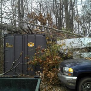 Damaged Storage Container