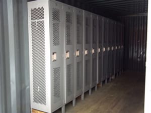 Lockers in Storage Container