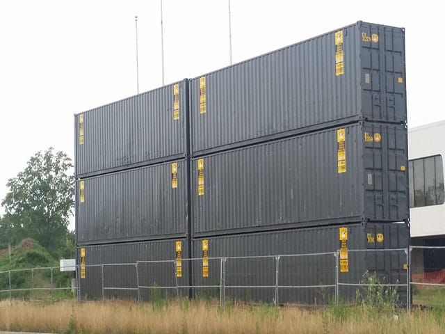 Stacked 40ft Storage Containers