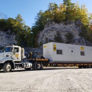 40ft Office Container on delivery truck