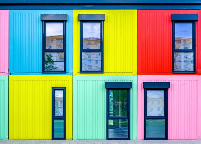 Colorful container homes