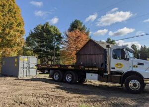 20ft Storage Container and delivery truck