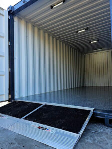 Storage Container with ramp and lights and epoxy floor