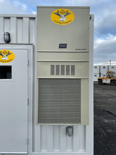 40ft Breakroom Office Container outside HVAC Bard