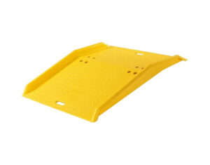 Dolly ramp accessory for moving materials into storage containers easily.