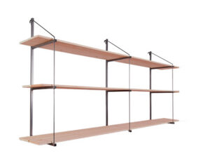 Interior shelving system for organized storage container tool management.