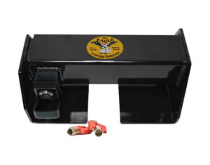 Heavy-duty storage container lock providing maximum theft protection.